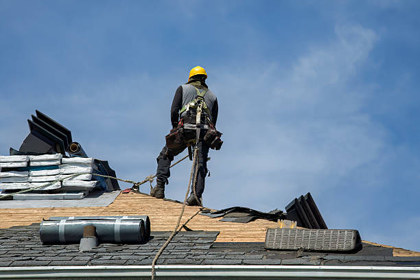 Professional Gutter Installation technician working in Brush, CO